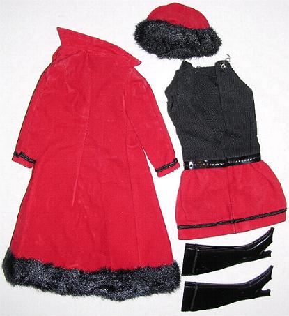 1971 Magnificent Midi #3418 Red Coat Hat Dress & Boots  