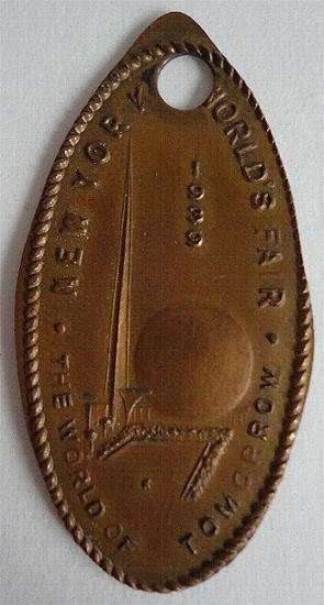 1939 New York Worlds Fair Souvenir Elongated Penny  